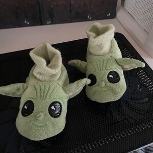 Green Baby Yoda Kids One Piece Booties